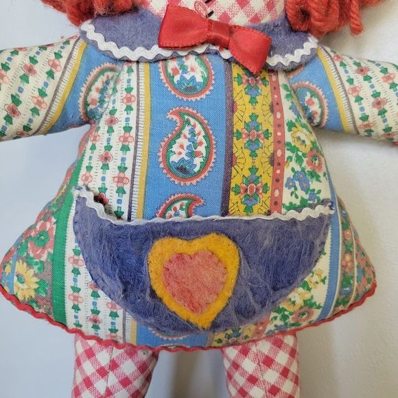 1920s Raggedy Anne Antique Handmade Doll Plush - Picture 6 of 13